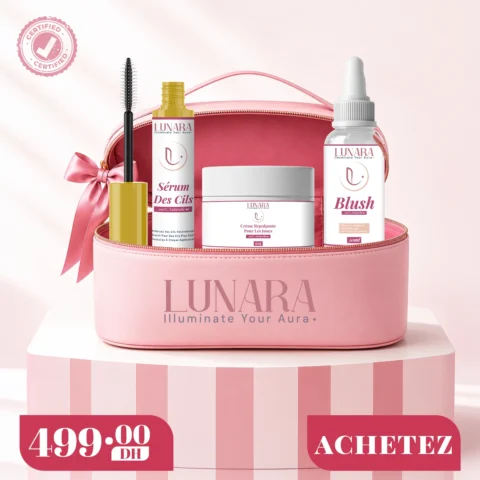 Pack Confidence Boost Lunara avec sérum cils, crème repulpante pour les joues et blush