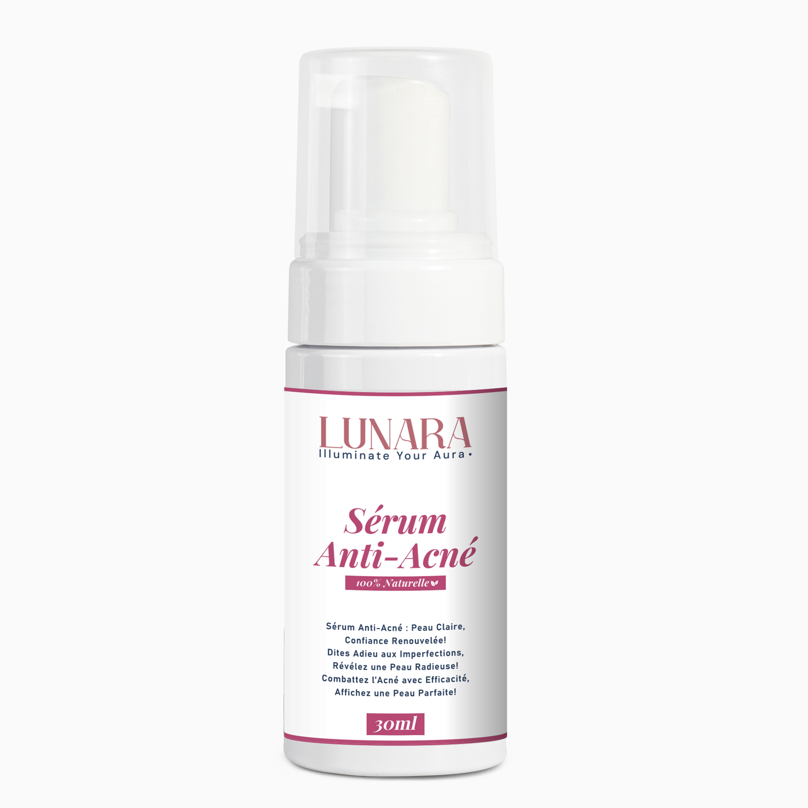 Sérum Anti-Acné Lunara 30 ml pour boutons et imperfections