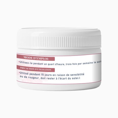 Vue latérale du pot avec les instructions d’utilisation de la Crème Mélasma Lunara.
