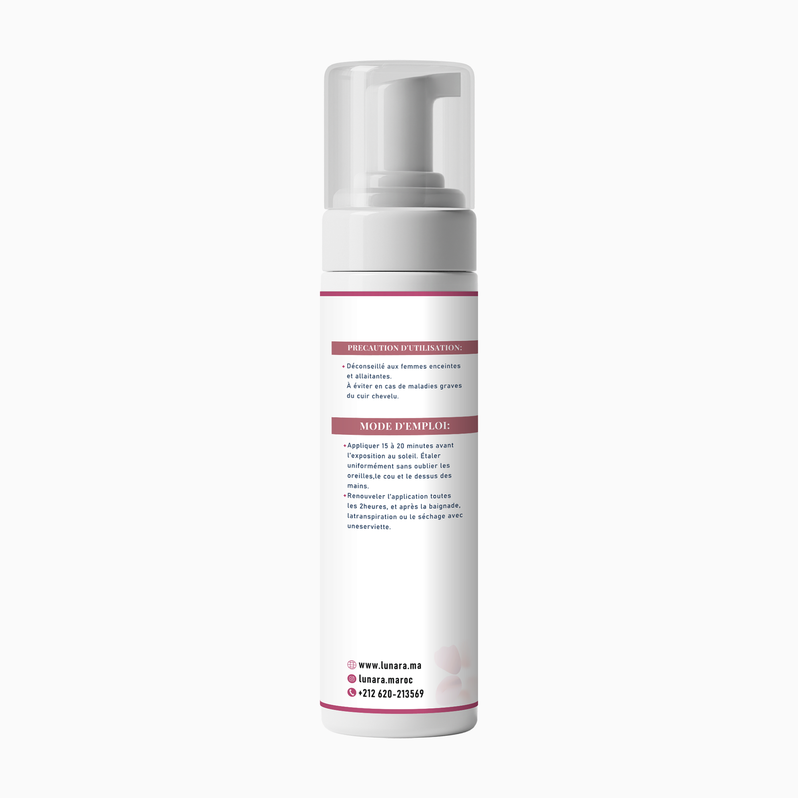Ingrédients et mode d’emploi de l’Écran Solaire Lunara 60 ml